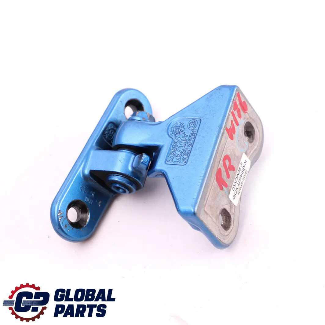 Mercedes-Benz A-Class W176 Rear Right O/S Door Top Upper Hinge South Sea Blue to with Part number A1767300637 Mercedes-Benz A-Class W176 Rear Right O/S Door Top Upper Hinge South Sea Blue - SKU A1767300637-SSB - Part number A1767300637