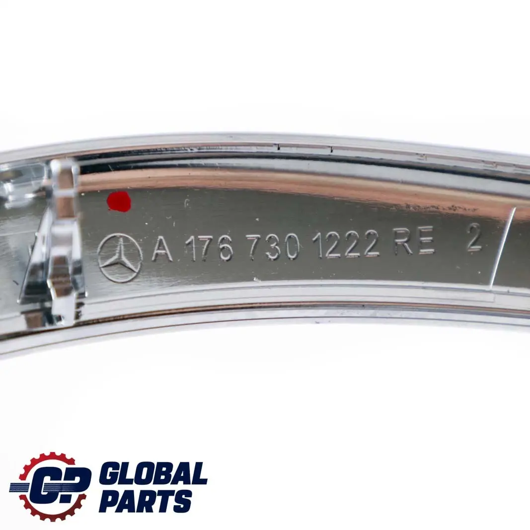 Mercedes W176 Porta posteriore destra Bracciolo Striscia Trim Cromo - SKU A1767301222 - Numero di parte A1767301222