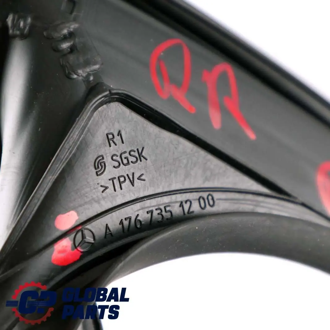 Right O/S Door Seal Sealing Gasket Black to Mercedes W176 Rear with Part number A1767351200 Mercedes W176 Rear Right O/S Door Seal Sealing Gasket Black - SKU A1767351200 - Part number A1767351200