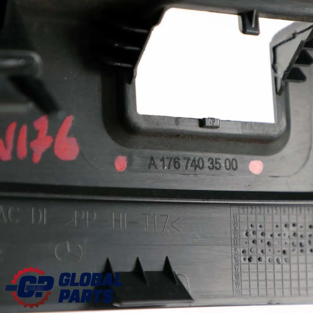 Mercedes-Benz A-Class W176 Rear Boot Tailgate Trim Panel Cover to with Part number A1767403500 Mercedes-Benz A-Class W176 Rear Boot Tailgate Trim Panel Cover - SKU A1767403500 - Part number A1767403500