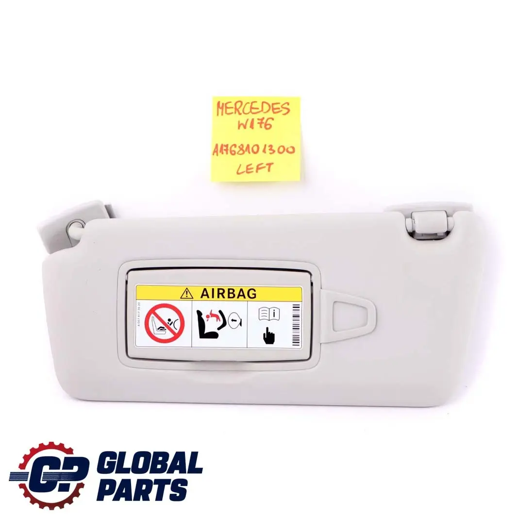 Pare-soleil gauche Gris pour Mercedes W176 C117 à propos du numéro de pièce A1768101300 Mercedes W176 C117 Pare-soleil gauche Gris - SKU A1768101300 - Numéro de pièce A1768101300