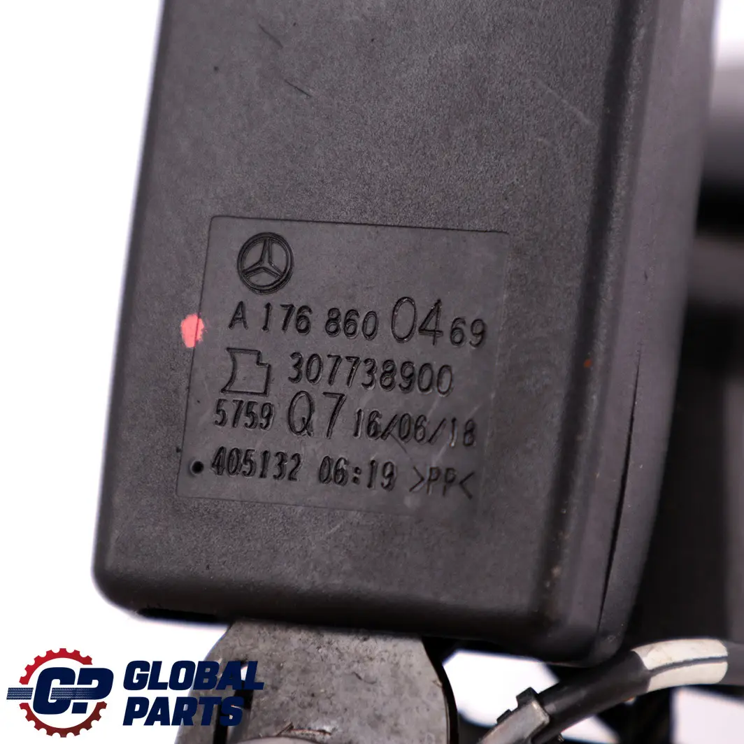 Mercedes-Benz W176 C117 Rear Right O/S Seat Belt Buckle Tensioner to with Part number A1768600469 Mercedes-Benz W176 C117 Rear Right O/S Seat Belt Buckle Tensioner - SKU A1768600469 - Part number A1768600469