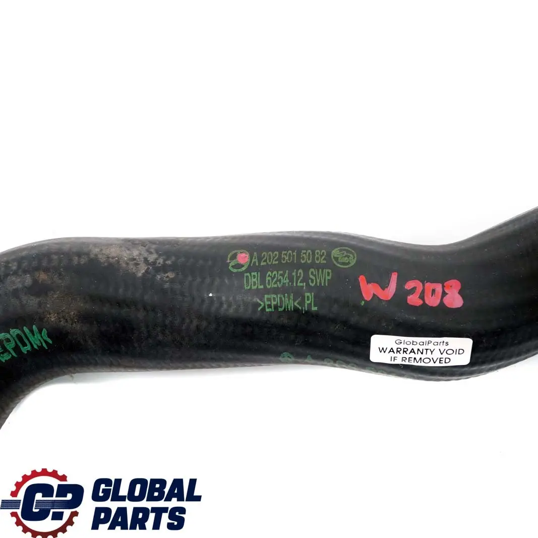 Mercedes-Benz W202 W208 Heat Exchanger Water Coolant Hose Pipe to with Part number A2025015082 Mercedes-Benz W202 W208 Heat Exchanger Water Coolant Hose Pipe - SKU A2025015082 - Part number A2025015082