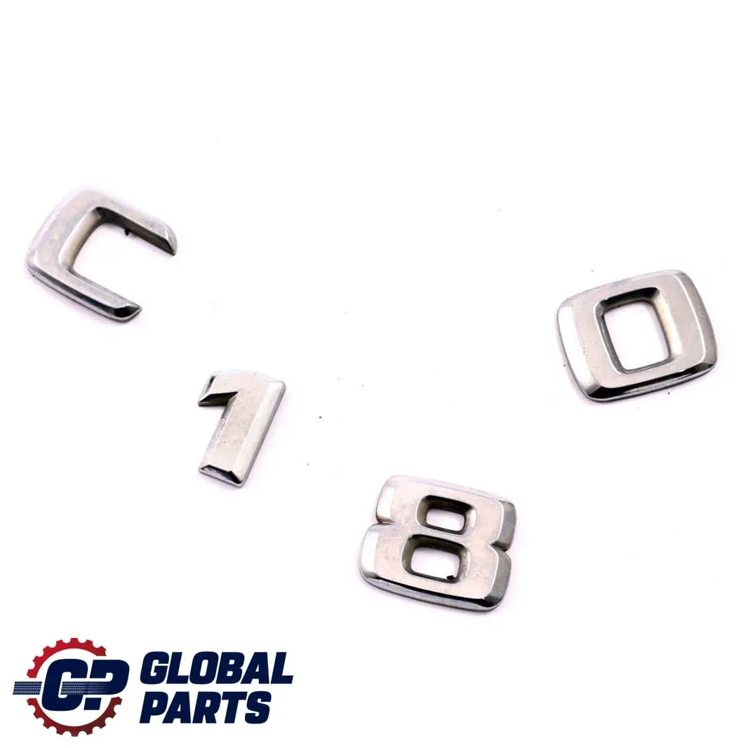 Mercedes-Benz C W203 Trunk Tailgate Adherido Emblema Lettering C180 para con número de pieza A2028171215 Mercedes-Benz C W203 Trunk Tailgate Adherido Emblema Lettering C180 - SKU A2028171215 - Número de pieza A2028171215