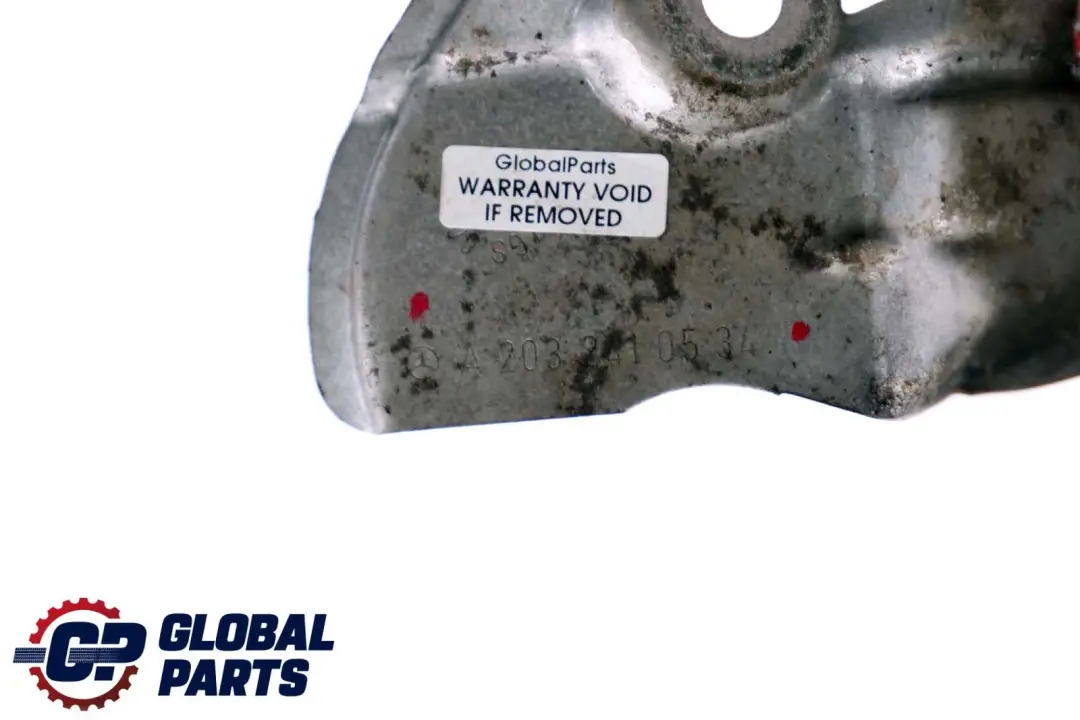 Right O/S Screening Plate to Mercedes C E W203 W211 Petrol Engine with Part number A2032410534 Mercedes C E W203 W211 Petrol Engine Right O/S Screening Plate - SKU A2032410534 - Part number A2032410534