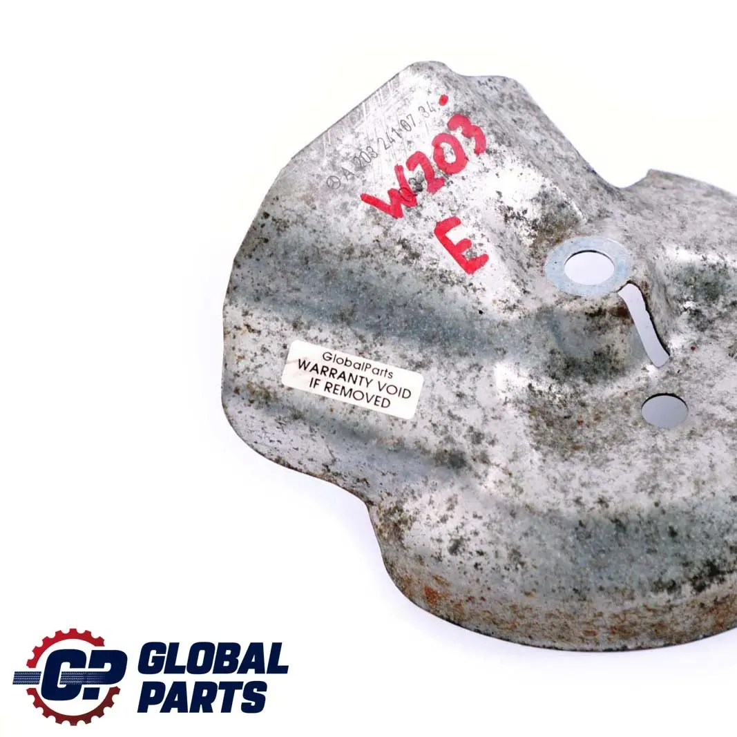 Mercedes-Benz C E W203 W211 Heat Shield Engine Mounting Bracket to with Part number A2032410734 Mercedes-Benz C E W203 W211 Heat Shield Engine Mounting Bracket - SKU A2032410734 - Part number A2032410734