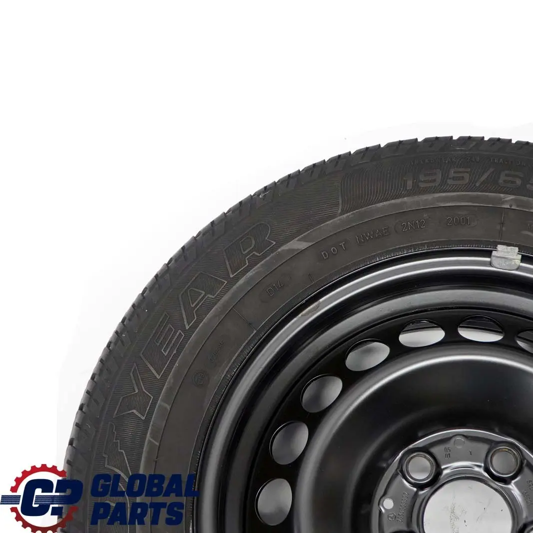  Mercedes-Benz W203 Stahl Felge 15" Notrad Reserverad Reifen 195/65 - SKU A2034000002-2 - Teilenummer A2034000002