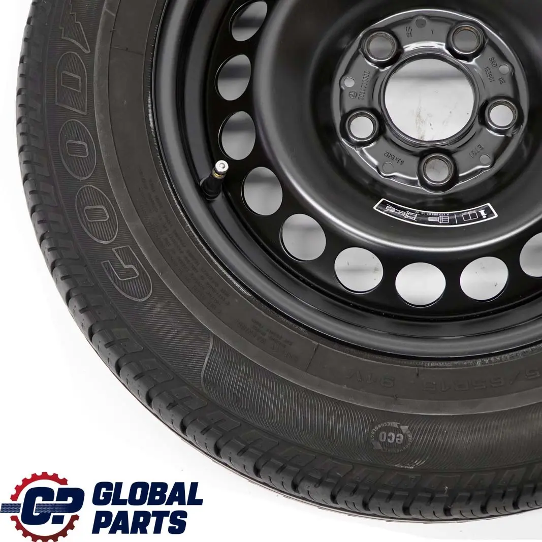 Mercedes C-Class W203 S203 Spare Wheel 15" 6J ET:31 Black - SKU A2034000002-2 - Part number A2034000002