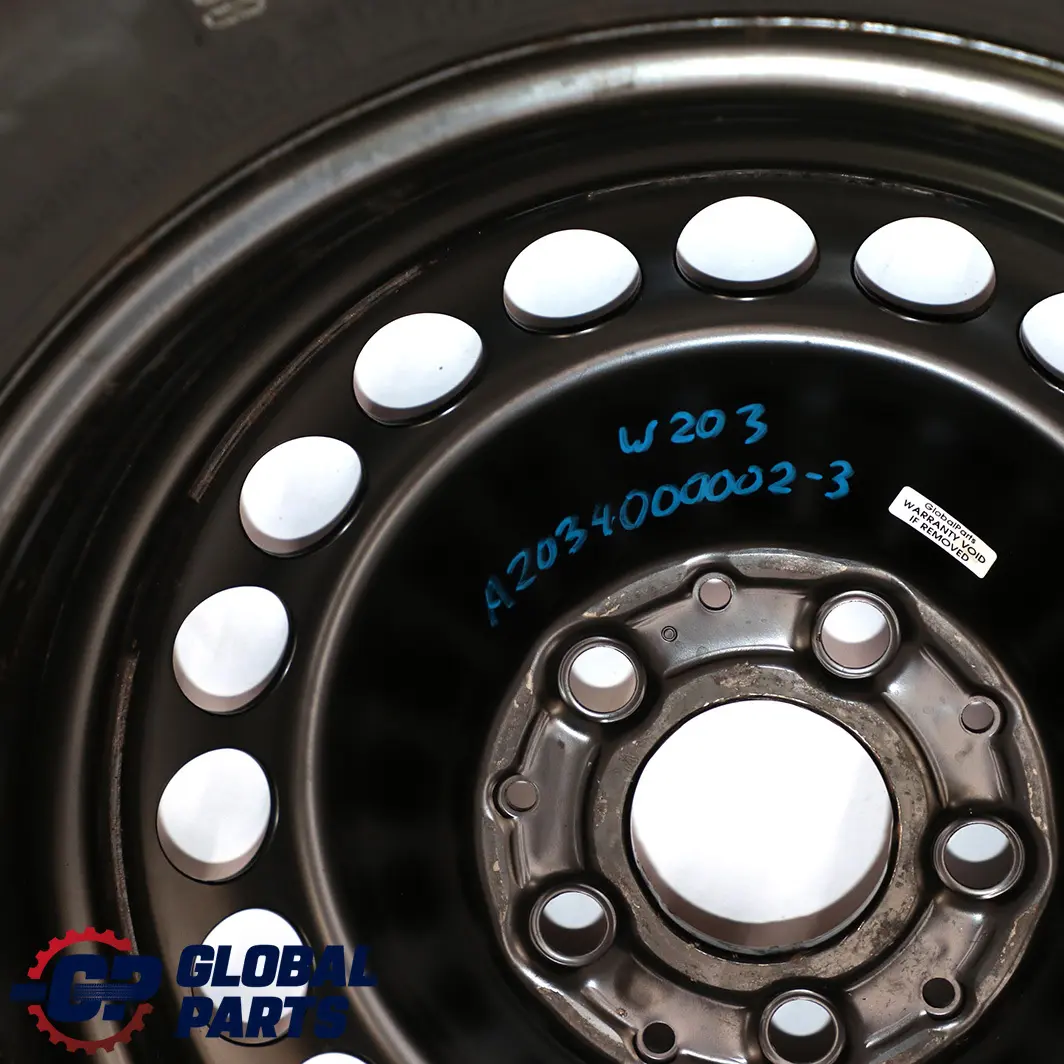 Mercedes-Benz W203 S203 Spare Wheel Steel 15" 6J Tyre R15 195/65 to with Part number A2034000002 Mercedes-Benz W203 S203 Spare Wheel Steel 15" 6J Tyre R15 195/65 - SKU A2034000002-3 - Part number A2034000002