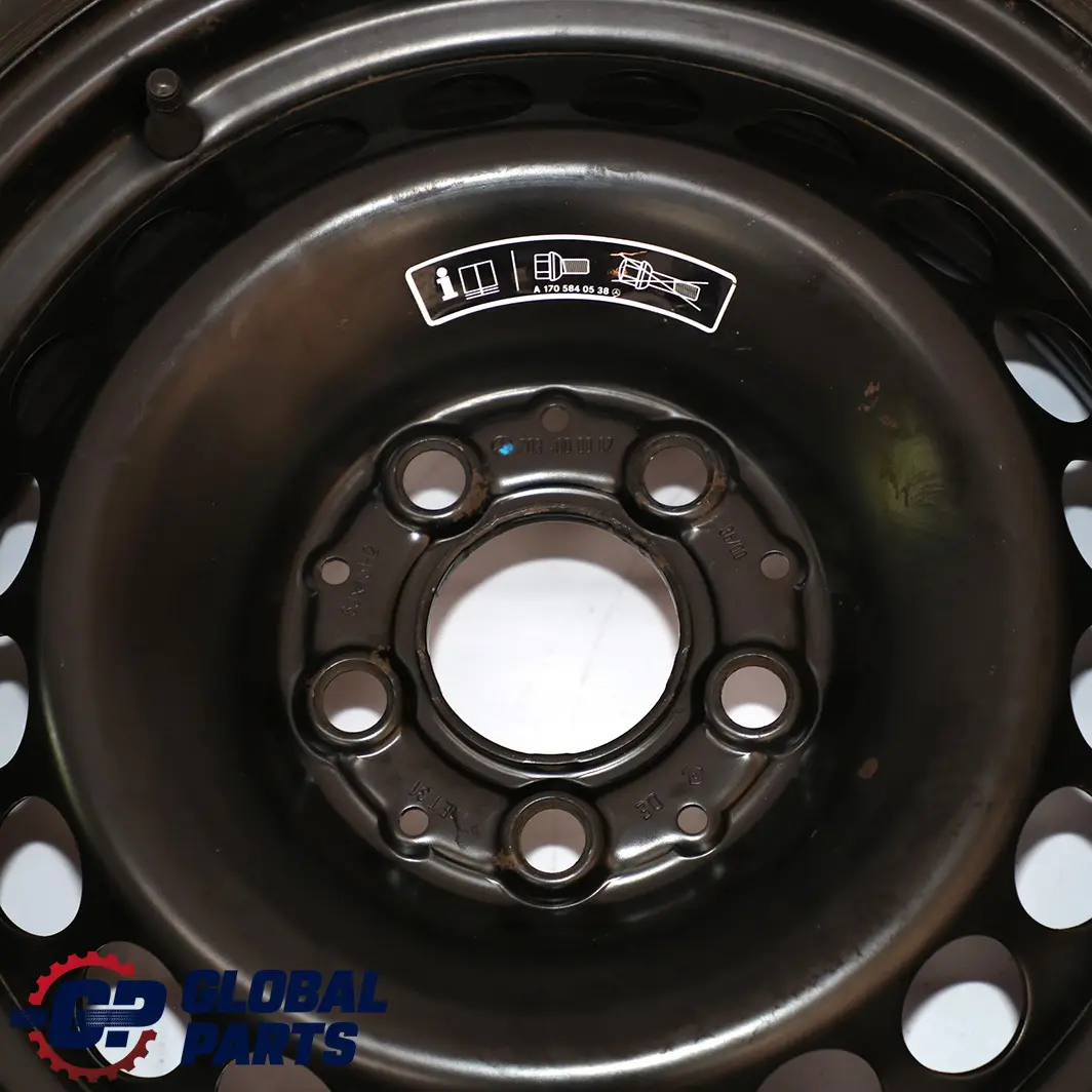  Mercedes-Benz W203 Stahl Felge 15" Notrad Reserverad Reifen 195/65 - SKU A2034000002-3 - Teilenummer A2034000002