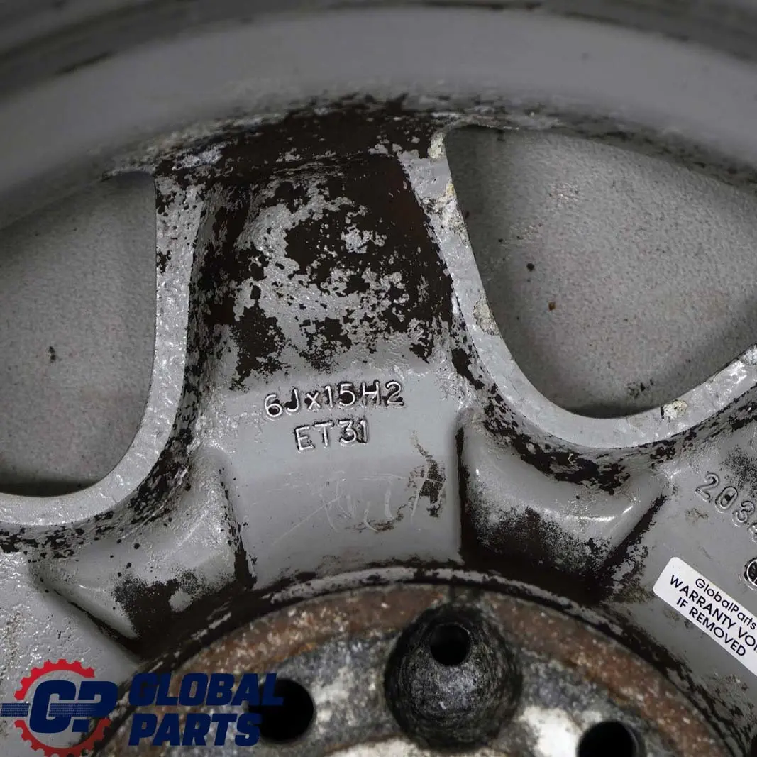 Mercedes-Benz C-Klasse W203 Silber Alufelge Alu Felge 15" ET:31 6J für mit Teilenummer A2034010002 Mercedes-Benz C-Klasse W203 Silber Alufelge Alu Felge 15" ET:31 6J - SKU A2034010002-1 - Teilenummer A2034010002