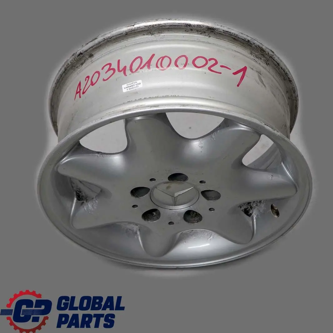  Mercedes-Benz C-Klasse W203 Silber Alufelge Alu Felge 15" ET:31 6J - SKU A2034010002-1 - Teilenummer A2034010002