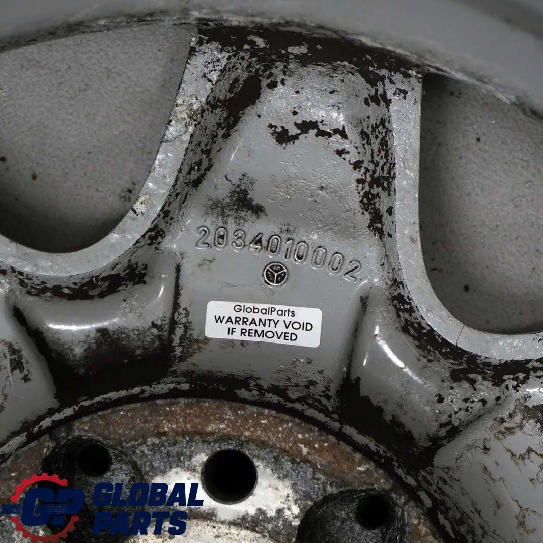 Mercedes-Benz C-Class W203 Silver Alloy Wheel Rim 15" ET:31 6J to with Part number A2034010002 Mercedes-Benz C-Class W203 Silver Alloy Wheel Rim 15" ET:31 6J - SKU A2034010002-1 - Part number A2034010002