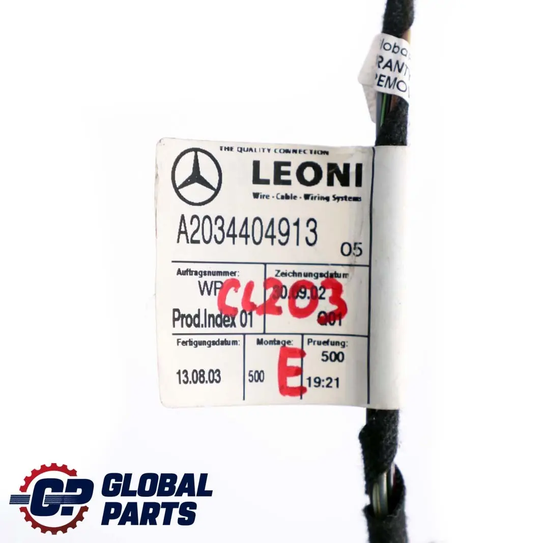 Mercedes-Benz CLC CL203 Portellone Cofano Del Bagagliaio Cablaggio per con numero di parte A2034404913 Mercedes-Benz CLC CL203 Portellone Cofano Del Bagagliaio Cablaggio - SKU A2034404913 - Numero di parte A2034404913