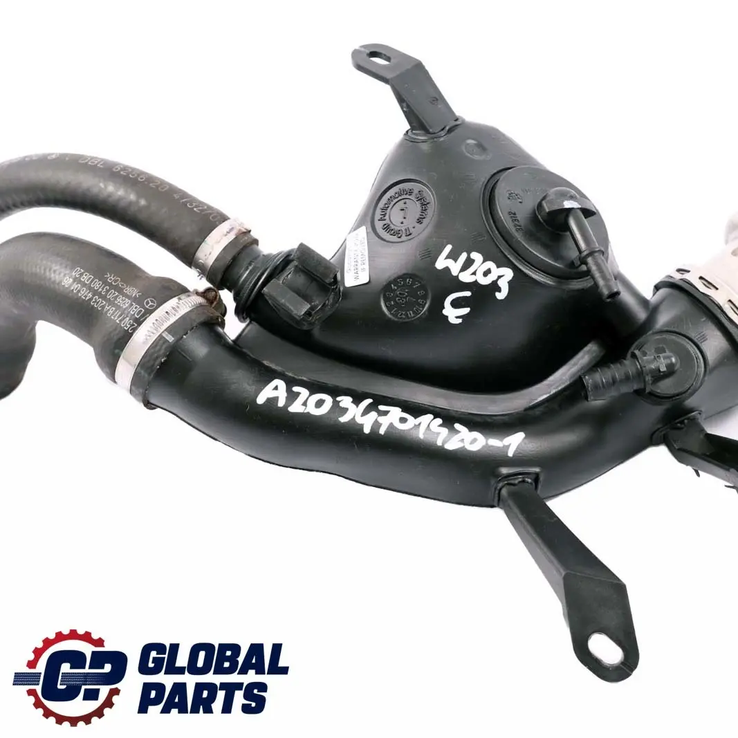 Mercedes-Benz CLK W203 C209 Remplissage Reservoir D'equilibrage Tuyau pour à propos du numéro de pièce A2034701420 Mercedes-Benz CLK W203 C209 Remplissage Reservoir D'equilibrage Tuyau - SKU A2034701420-1 - Numéro de pièce A2034701420