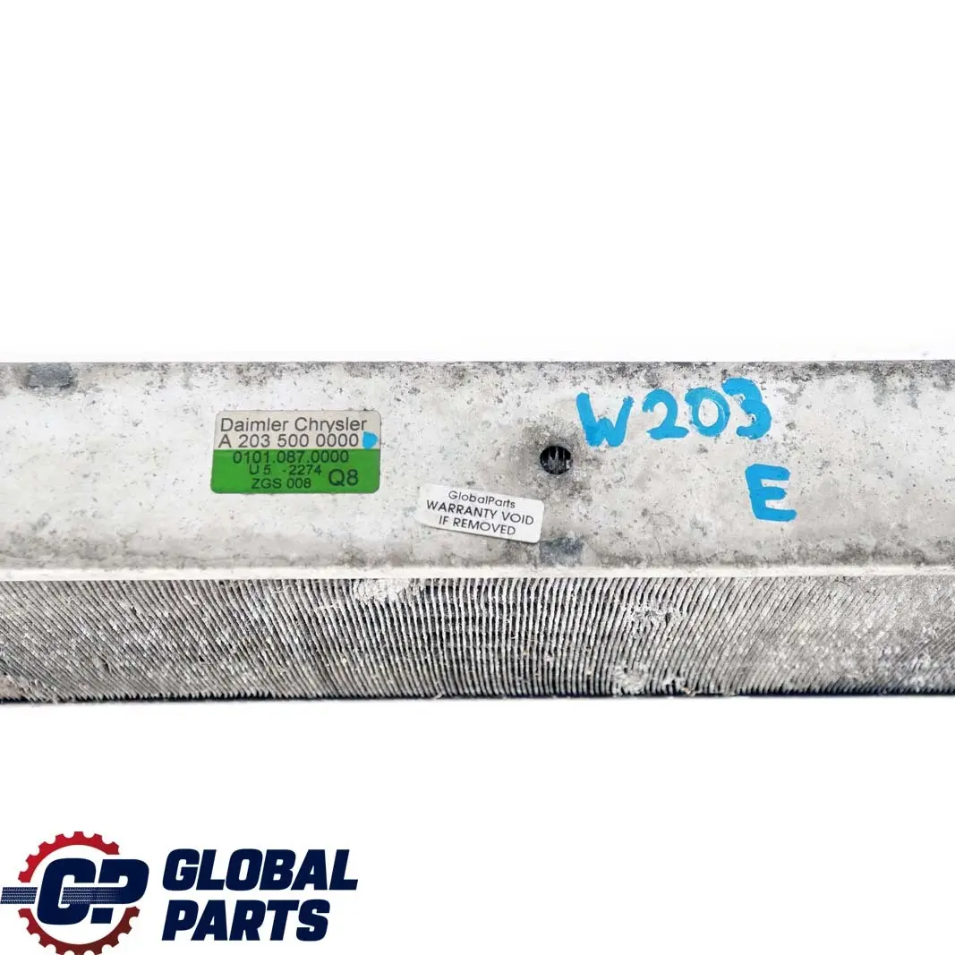 Mercedes-Benz C CLK Class W203 C209 Engine Air Charge Intercooler to with Part number A2035000000 Mercedes-Benz C CLK Class W203 C209 Engine Air Charge Intercooler - SKU A2035000000 - Part number A2035000000