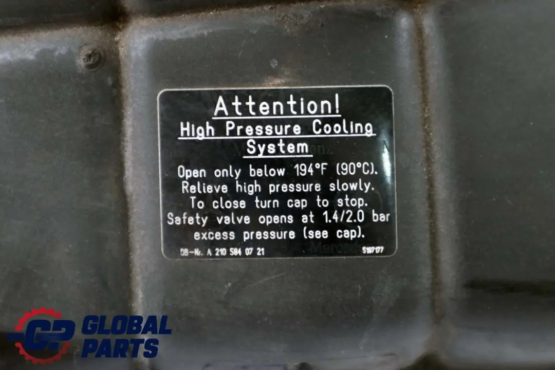 Mercedes-Benz C CLK Class W203 C209 Coolant Expansion Bottle to Tank with Part number A2035000049 Tank Mercedes-Benz C CLK Class W203 C209 Coolant Expansion Bottle - SKU A2035000049 - Part number A2035000049