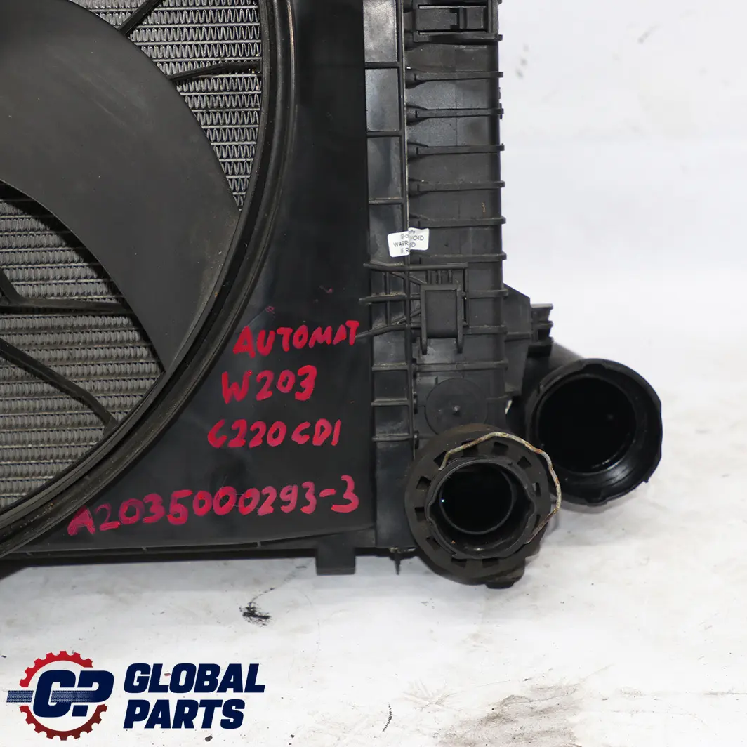 Mercedes-Benz C W203 OM611 Diesel Engine Cooling Radiator Pack Fan to with Part number A2035000293 Mercedes-Benz C W203 OM611 Diesel Engine Cooling Radiator Pack Fan - SKU A2035000293-3 - Part number A2035000293
