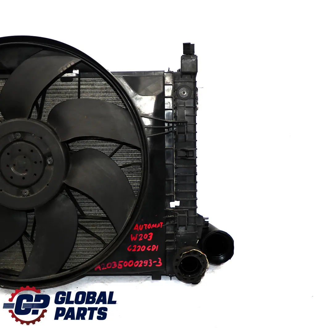 OM611 Motor Diesel Refrigeracion Radiador Ventilador para Mercedes C W203 con número de pieza A2035000293 Mercedes C W203 OM611 Motor Diesel Refrigeracion Radiador Ventilador - SKU A2035000293-3 - Número de pieza A2035000293