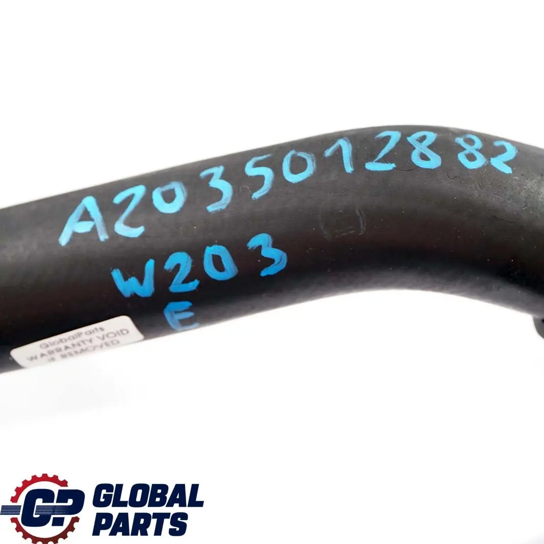 Mercedes W203 200 Kompressor M111 Tuyau inférieur radiateur de refroidissement - SKU A2035012882 - Numéro de pièce A2035012882