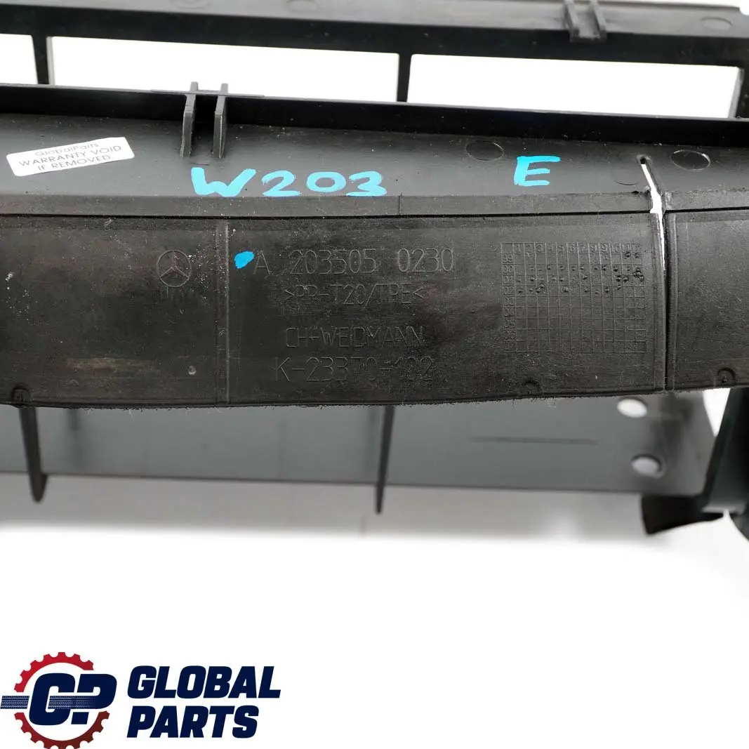 Mercedes-Benz C-Class W203 Radiator Air Intake Channel Duct to with Part number A2035050230 Mercedes-Benz C-Class W203 Radiator Air Intake Channel Duct - SKU A2035050230 - Part number A2035050230