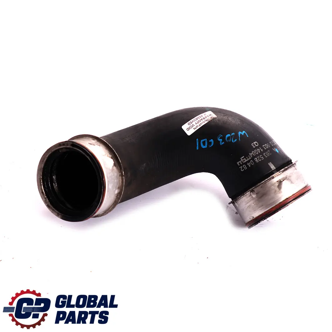 Mercedes-Benz C W203 200 CDI Air Charge Left Intercooler Hose Pipe to with Part number A2035280482 Mercedes-Benz C W203 200 CDI Air Charge Left Intercooler Hose Pipe - SKU A2035280482 - Part number A2035280482