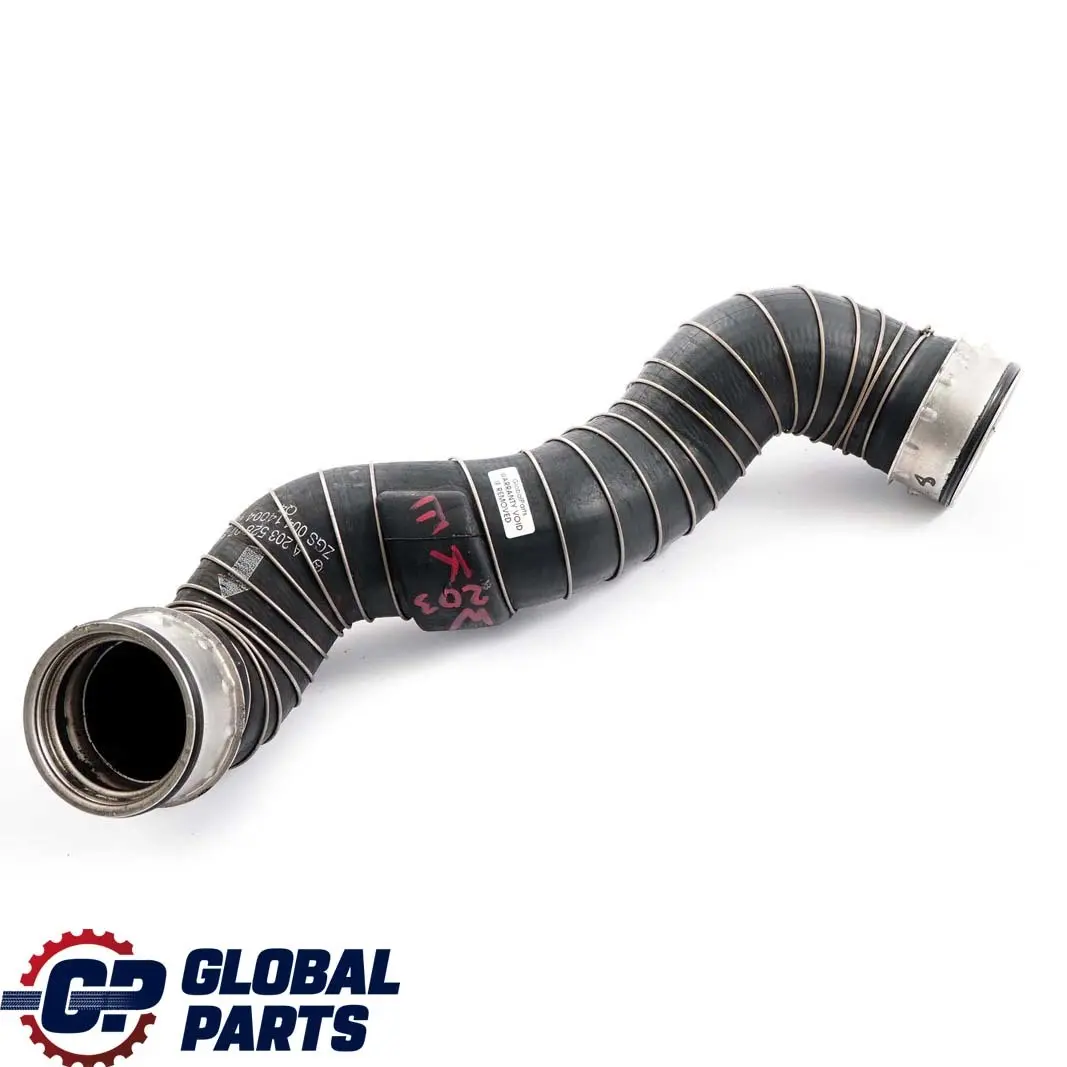 Mercedes-Benz W203 Kompressor Derecha Turbo Intercooler Manguera para con número de pieza A2035280782 Mercedes-Benz W203 Kompressor Derecha Turbo Intercooler Manguera - SKU A2035280782 - Número de pieza A2035280782