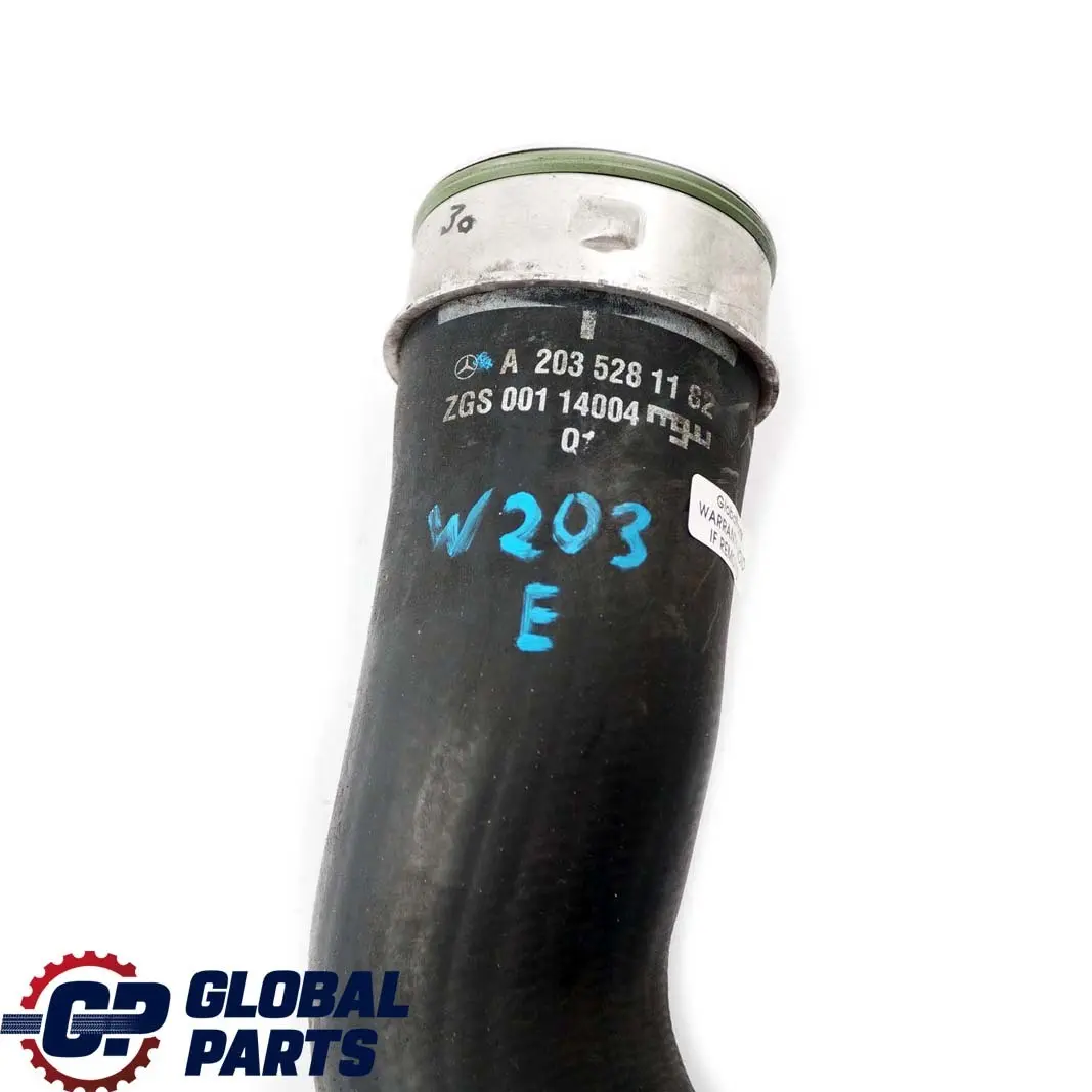 Mercedes-Benz W203 200 Kompressor Left Turbo Intercooler Hose Pipe to with Part number A2035281182 Mercedes-Benz W203 200 Kompressor Left Turbo Intercooler Hose Pipe - SKU A2035281182 - Part number A2035281182