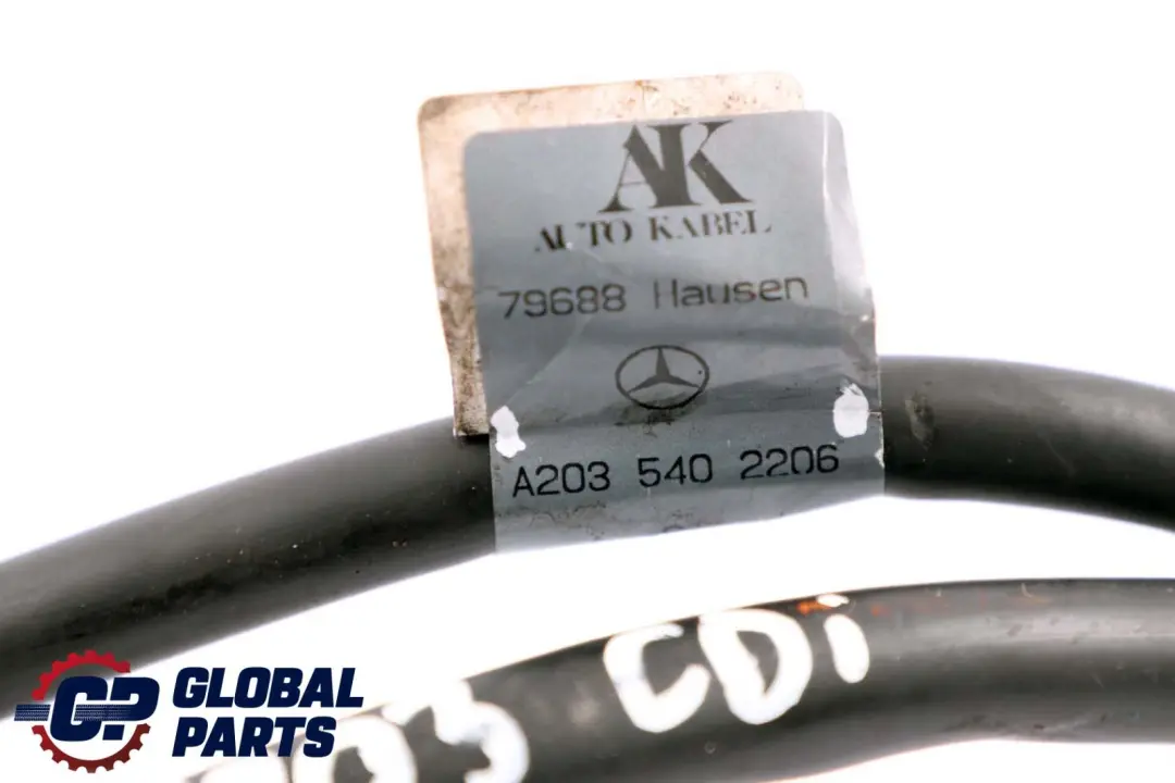 Mercedes C W203 Diesel Motor Arranque Alternador Cable Eléctrico - SKU A2035402206 - Número de pieza A2035402206
