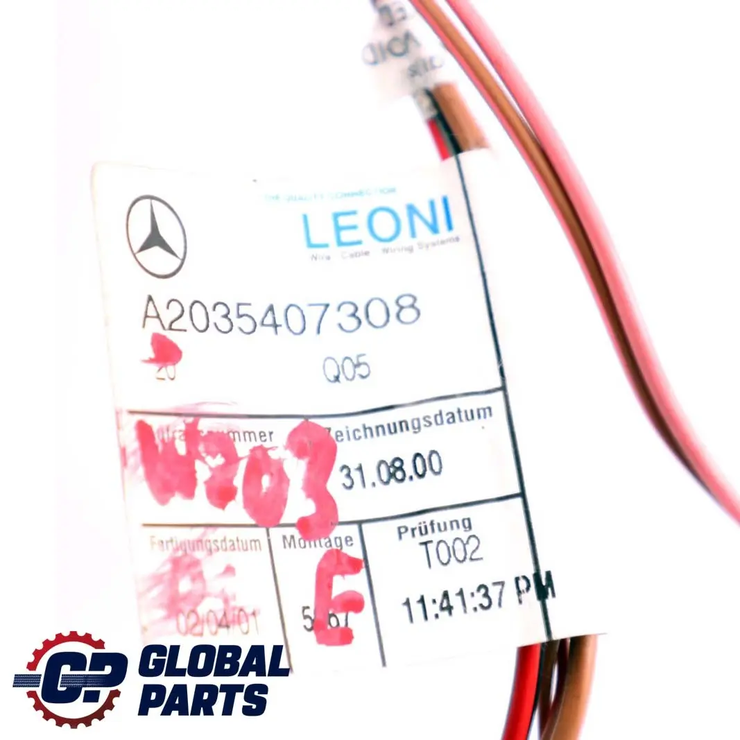 Mercedes-Benz C-Class W203 Rear Left Right Door Wiring Loom Harness  - SKU A2035407308 - Part number A2035407308