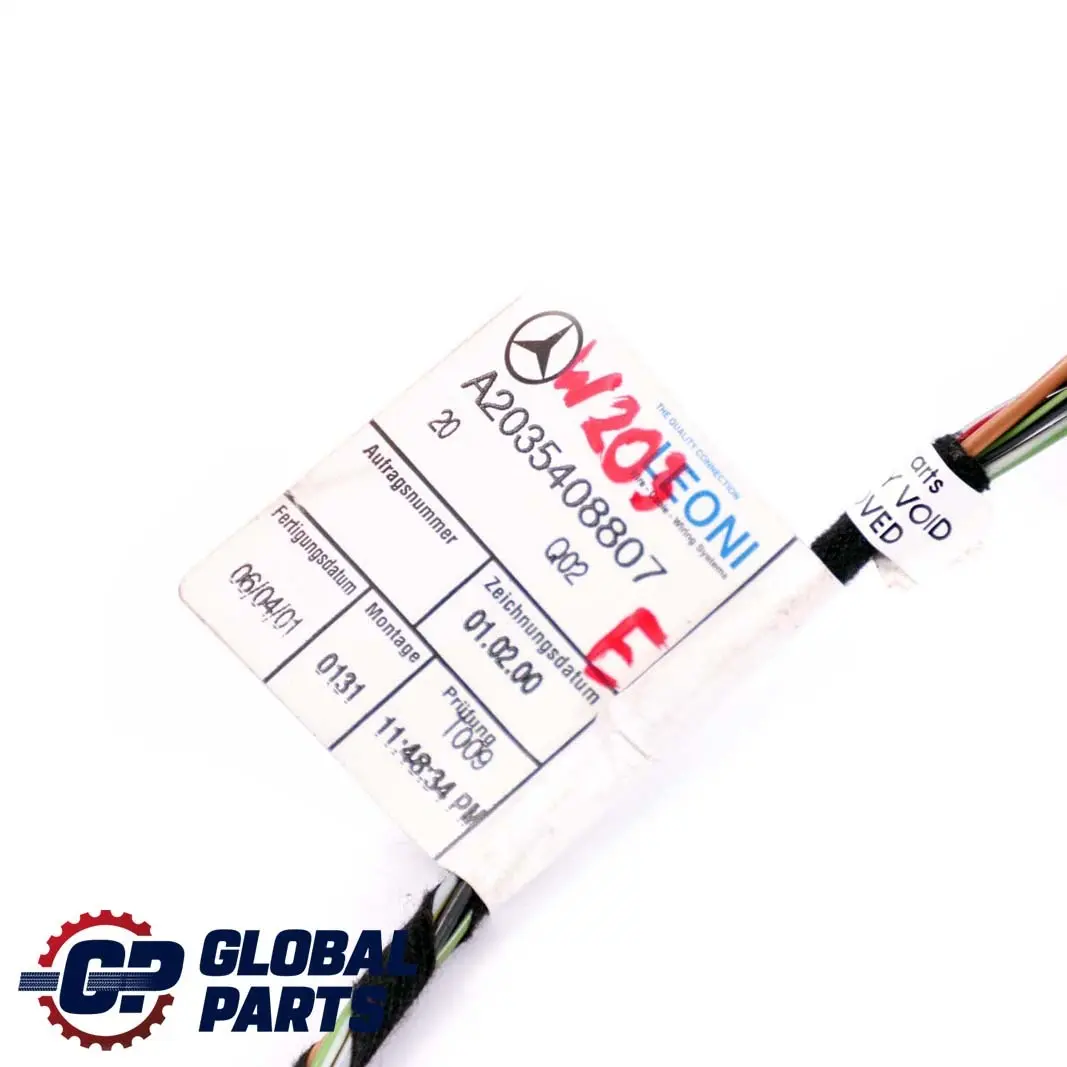 Mercedes-Benz C W203 Rear Wiring Light Harness Cable Loom Luggage to with Part number A2035408807 Mercedes-Benz C W203 Rear Wiring Light Harness Cable Loom Luggage - SKU rhd-A2035408807 - Part number A2035408807
