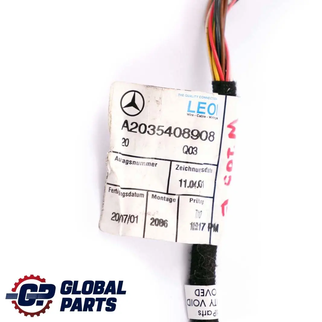 Mercedes-Benz C-Class W203 Left Right N/O/S Wing Mirror Wiring to with Part number A2035408908 Mercedes-Benz C-Class W203 Left Right N/O/S Wing Mirror Wiring - SKU A2035408908 - Part number A2035408908