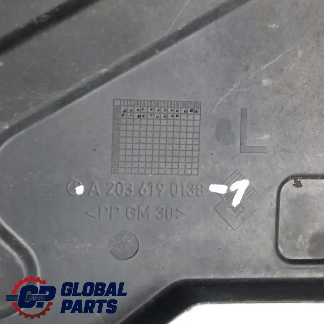 Mercedes-Benz C-Class W203 Left N/S Underbody Underfloor Cover Protection Panel to with Part number A2036190138 Mercedes-Benz C-Class W203 Left N/S Underbody Underfloor Cover Protection Panel - SKU A2036190138-1 - Part number A2036190138
