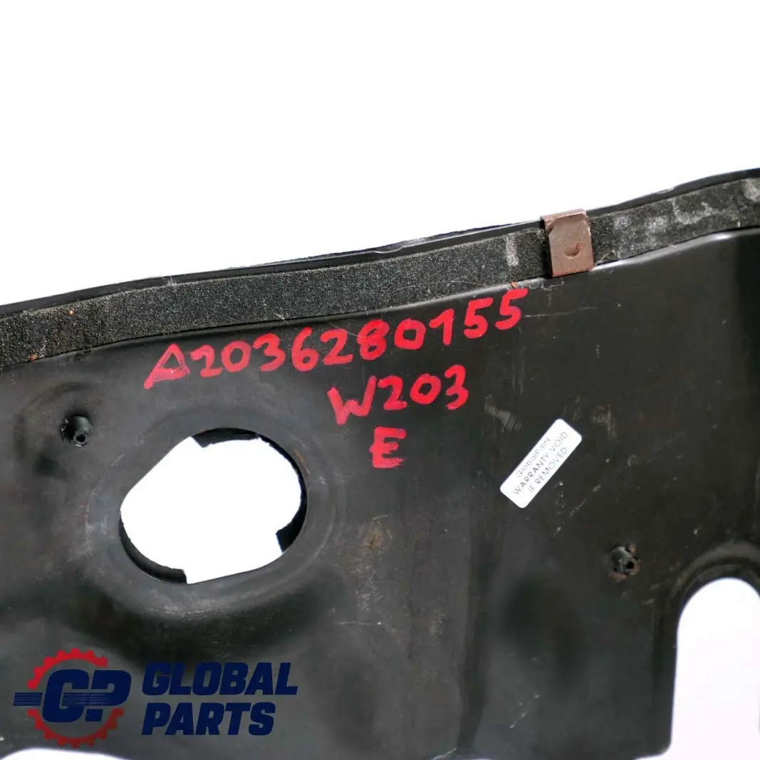 Mercedes-Benz C CLK W203 C209 Carenado Panel Trasero Mamparo Compartimento Motor para con número de pieza A2036280155 Mercedes-Benz C CLK W203 C209 Carenado Panel Trasero Mamparo Compartimento Motor - SKU A2036280155 - Número de pieza A2036280155