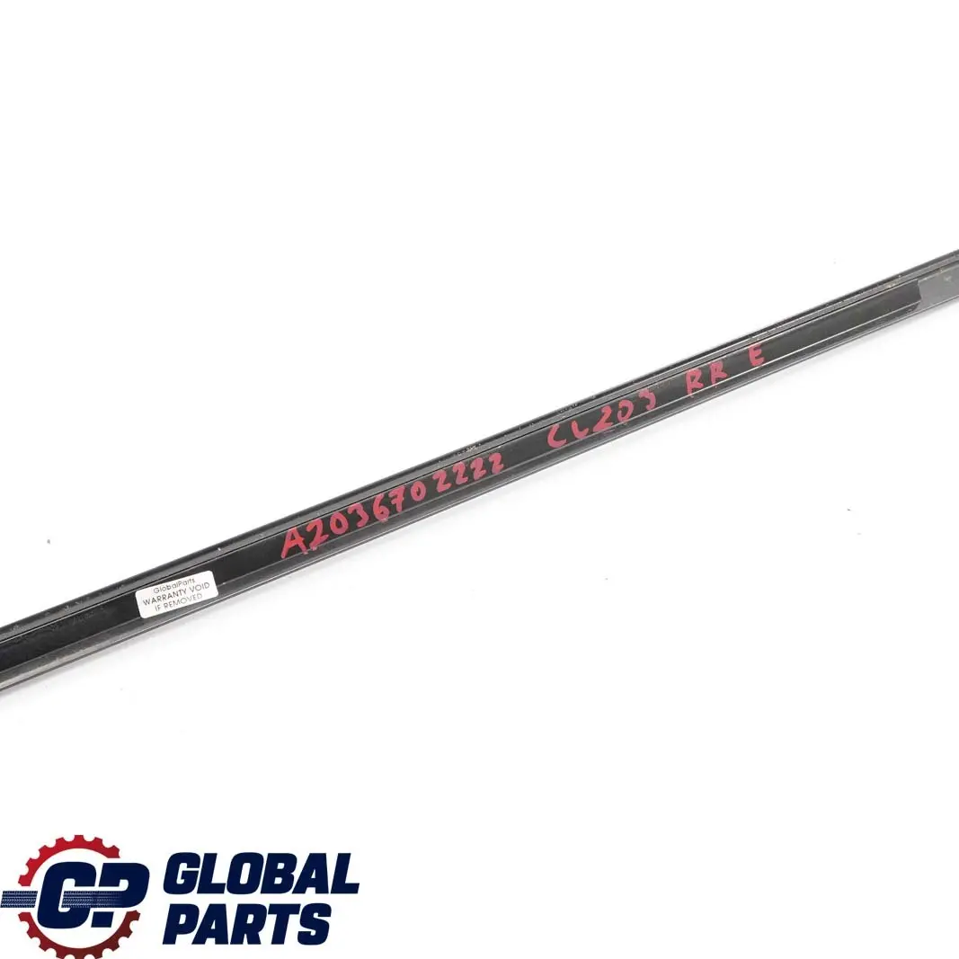 Mercedes CL203 Rear Right O/S Fender Window Edge Trim Strip - SKU A2036702222 - Part number A2036702222