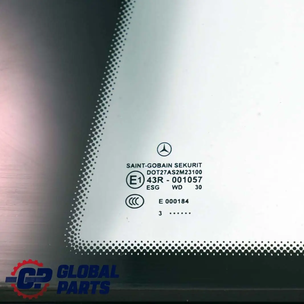  Mercedes-Benz CLC CL203 Hinten Links Blau Glas Scheibe AS2 Cubanite Silber - SKU A2036705912-CS - Teilenummer A2036705912