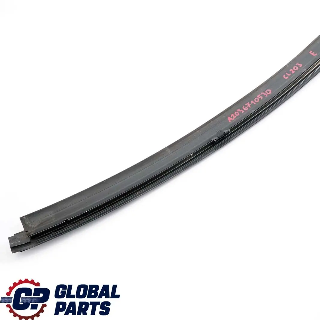 Mercedes-Benz C CL203 Windscreen Windshield Front Top Trim Strip to with Part number A2036710530 Mercedes-Benz C CL203 Windscreen Windshield Front Top Trim Strip - SKU A2036710530 - Part number A2036710530
