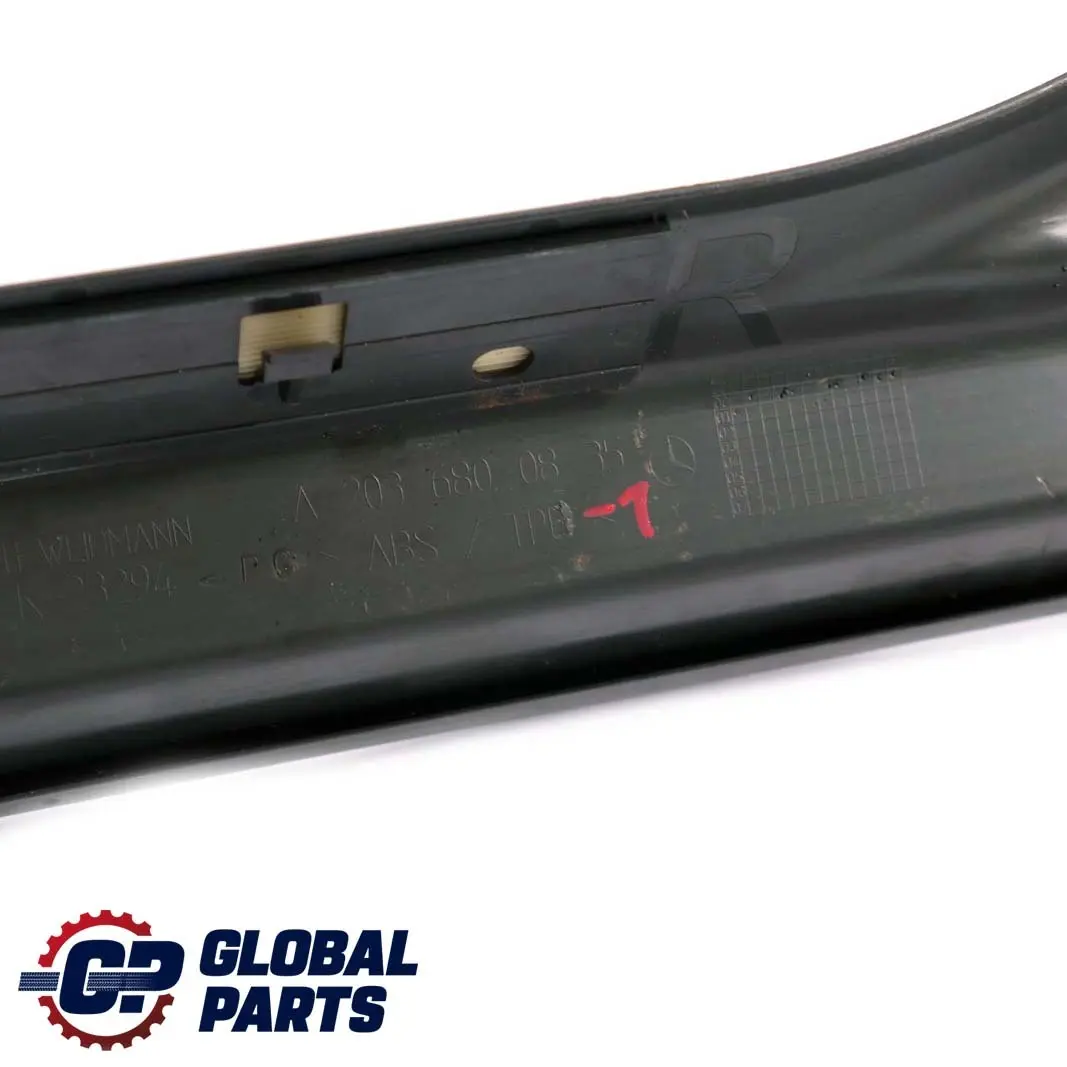 anteriore destro O/S soglia porta piatto ingresso copertura trim per Mercedes C W203 con numero di parte A2036800835 Mercedes C W203 anteriore destro O/S soglia porta piatto ingresso copertura trim - SKU A2036800835-1 - Numero di parte A2036800835