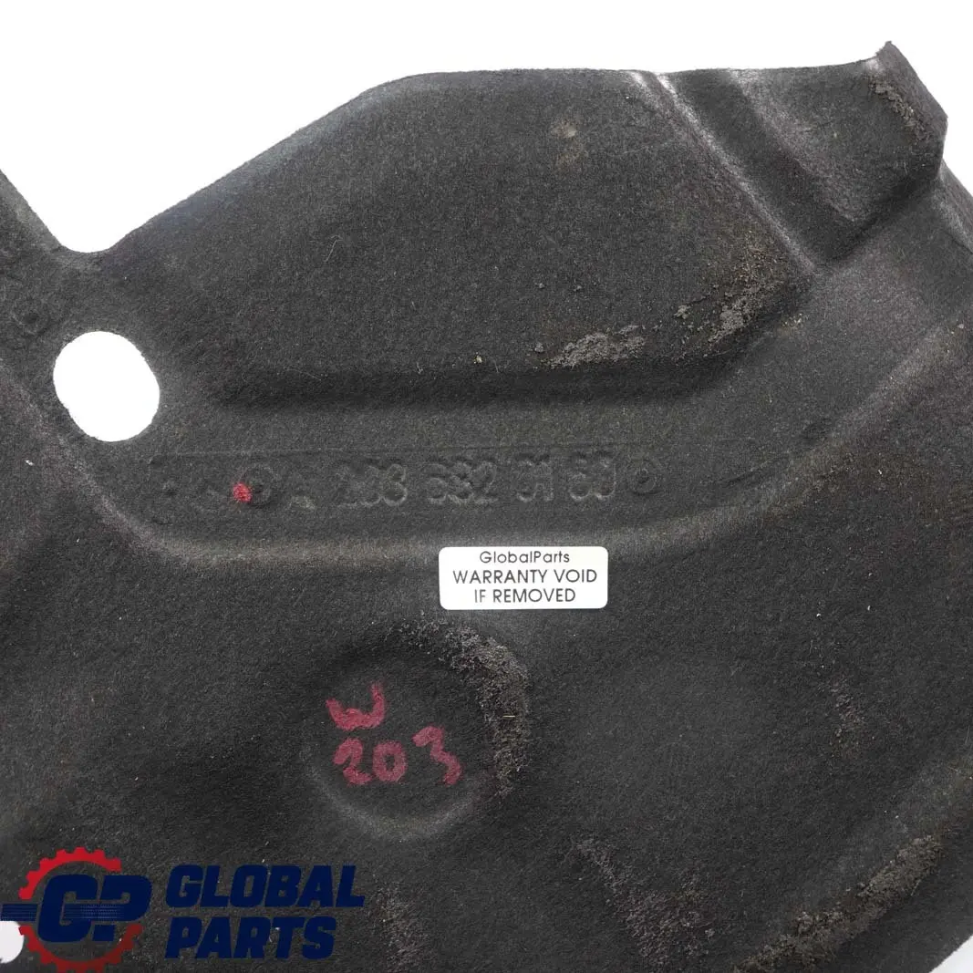  Mercedes-Benz C-Class W203 Insulation Engine Left N/S - SKU A2036820160 - Part number A2036820160