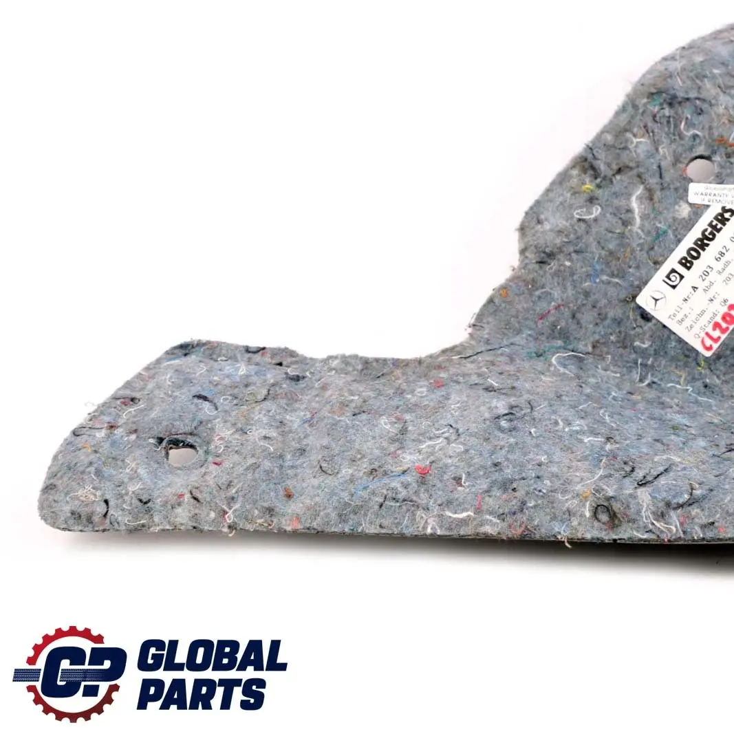 Mercedes-Benz CLC-Class CL203 Insulation Rear Left N/S Wheelhouse to with Part number A2036820941 Mercedes-Benz CLC-Class CL203 Insulation Rear Left N/S Wheelhouse - SKU A2036820941 - Part number A2036820941