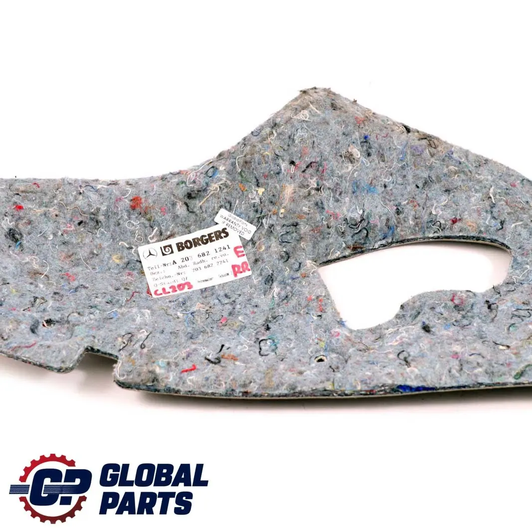  Mercedes-Benz CLC-Class CL203 Insulation Rear Right O/S Wheelhouse - SKU A2036821241 - Part number A2036821241
