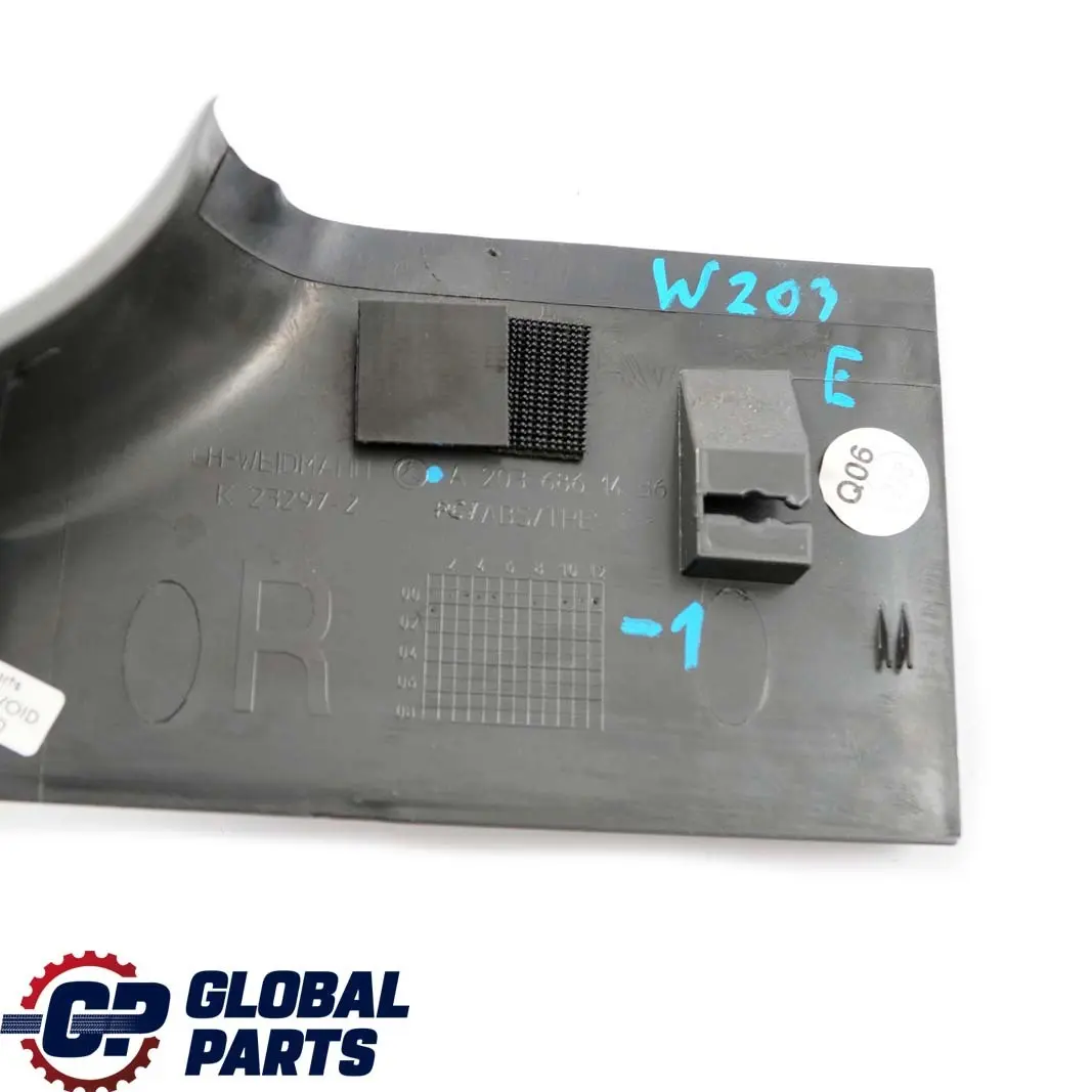  Mercedes-Benz C W203 1 Rail Rear Right Carpet Edge Door Sill Cover - SKU A2036861436-1 - Part number A2036861436