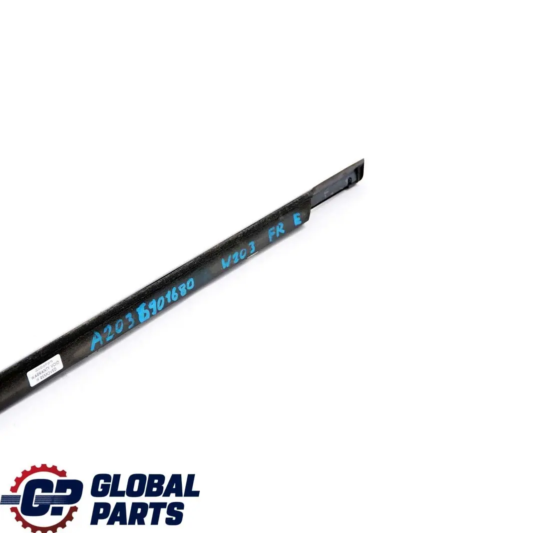Door Window Strip Front Right O/S Outer Lower Trim Moulding to Mercedes W203 with Part number A2036901680 Mercedes W203 Door Window Strip Front Right O/S Outer Lower Trim Moulding - SKU A2036901680 - Part number A2036901680