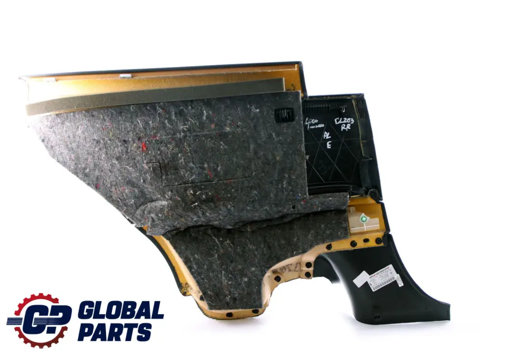 Right O/S Lateral Trim Panel Imitation Leather Black to Mercedes CLC CL203 Rear with Part number A2036901853 Mercedes CLC CL203 Rear Right O/S Lateral Trim Panel Imitation Leather Black - SKU A2036901853 - Part number A2036901853