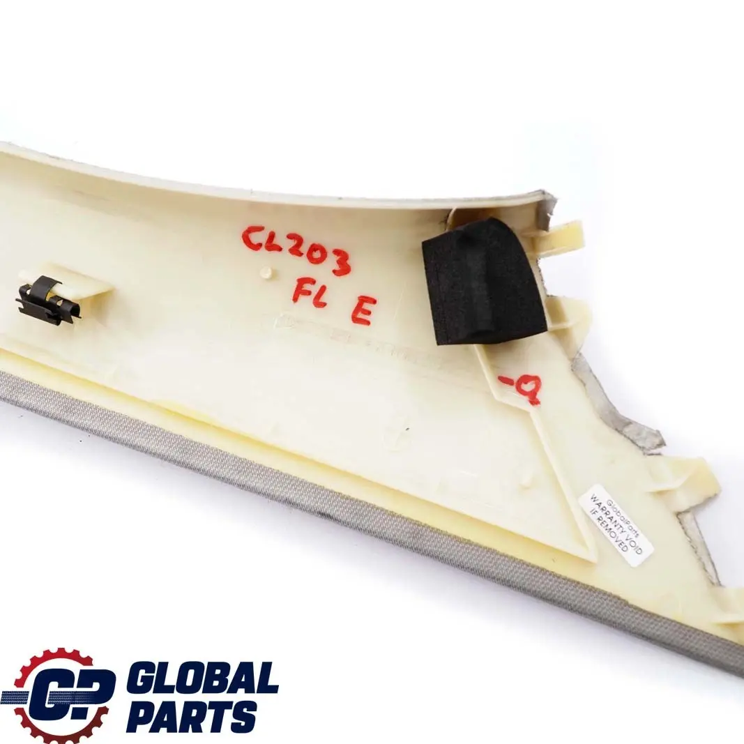 Mercedes-Benz CL203 Front Trim Cover Left N/S Upper A-Pillar Quartz to with Part number A2036902925 Mercedes-Benz CL203 Front Trim Cover Left N/S Upper A-Pillar Quartz - SKU A2036902925-q - Part number A2036902925