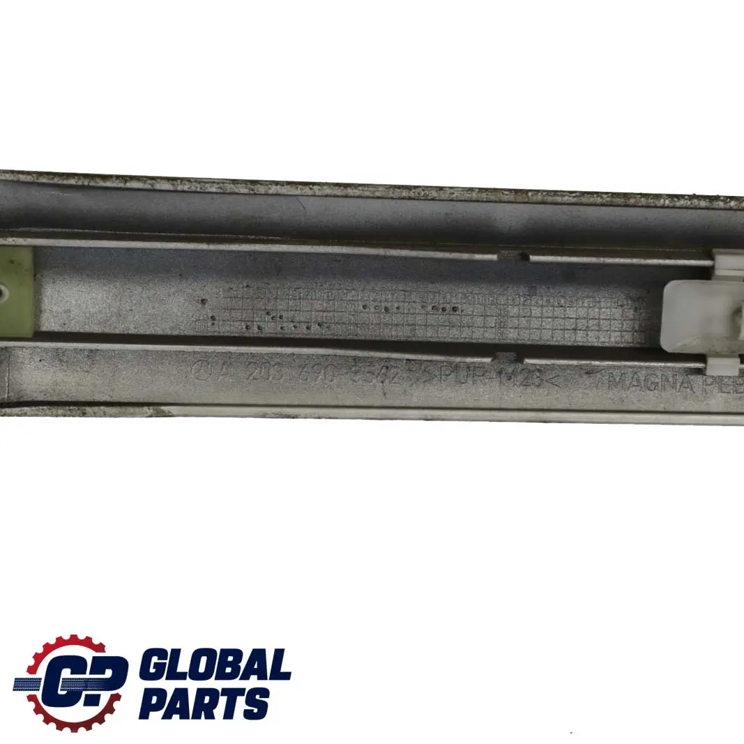 Mercedes-Benz CL203 Front Left Door N/S Trim Molding Strip Brilliant Silver 744 to with Part number A2036902982 Mercedes-Benz CL203 Front Left Door N/S Trim Molding Strip Brilliant Silver 744 - SKU A2036902982-BS - Part number A2036902982