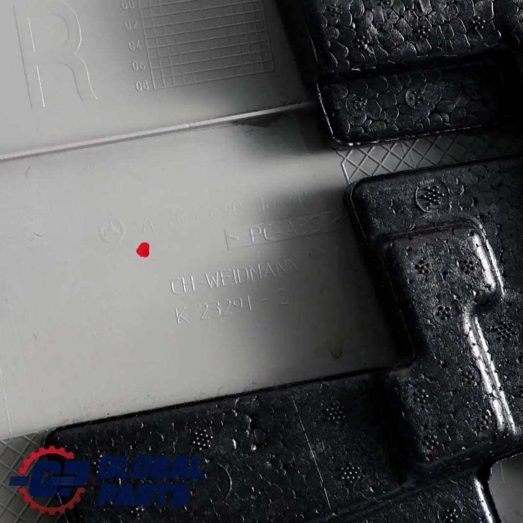Mercedes-Benz C W203 Column B-Pillar Bottom Trim Panel Right Grey to with Part number A2036903640 Mercedes-Benz C W203 Column B-Pillar Bottom Trim Panel Right Grey - SKU A2036903640 - Part number A2036903640