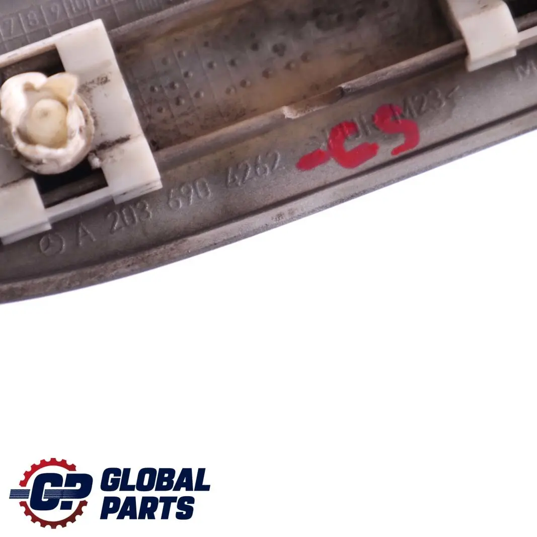 Listwa Błotnika Prawy Przód Srebrny do Mercedes CL203 o numerze A2036904262 Mercedes CL203 Listwa Błotnika Prawy Przód Srebrny - SKU A2036904262-CS - Numer Części A2036904262