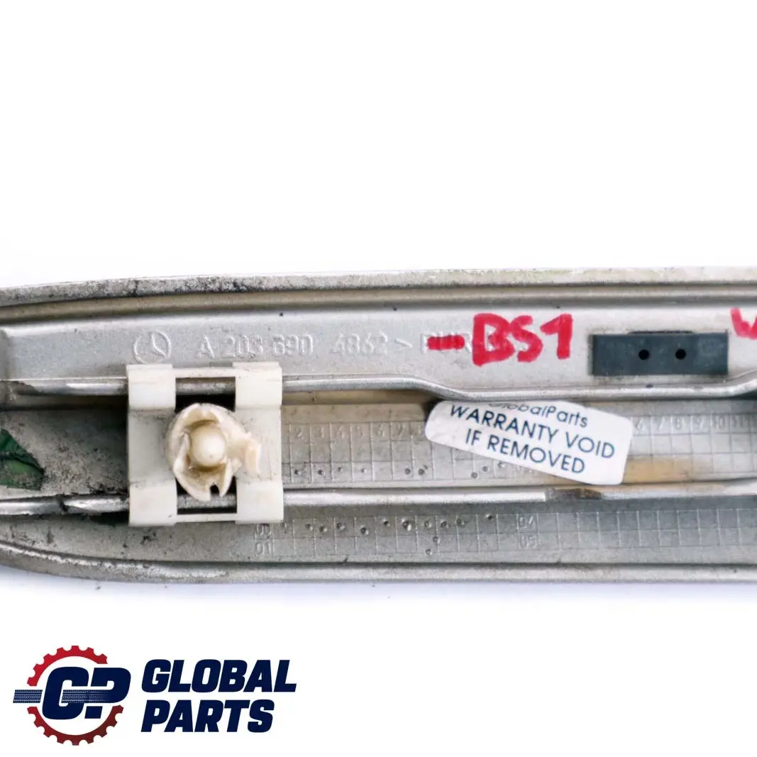  Mercedes-Benz C W203 1 Kotflügel Vorne Rechts Zierleiste Brilliant Silver - SKU A2036904862-BS1 - Teilenummer A2036904862