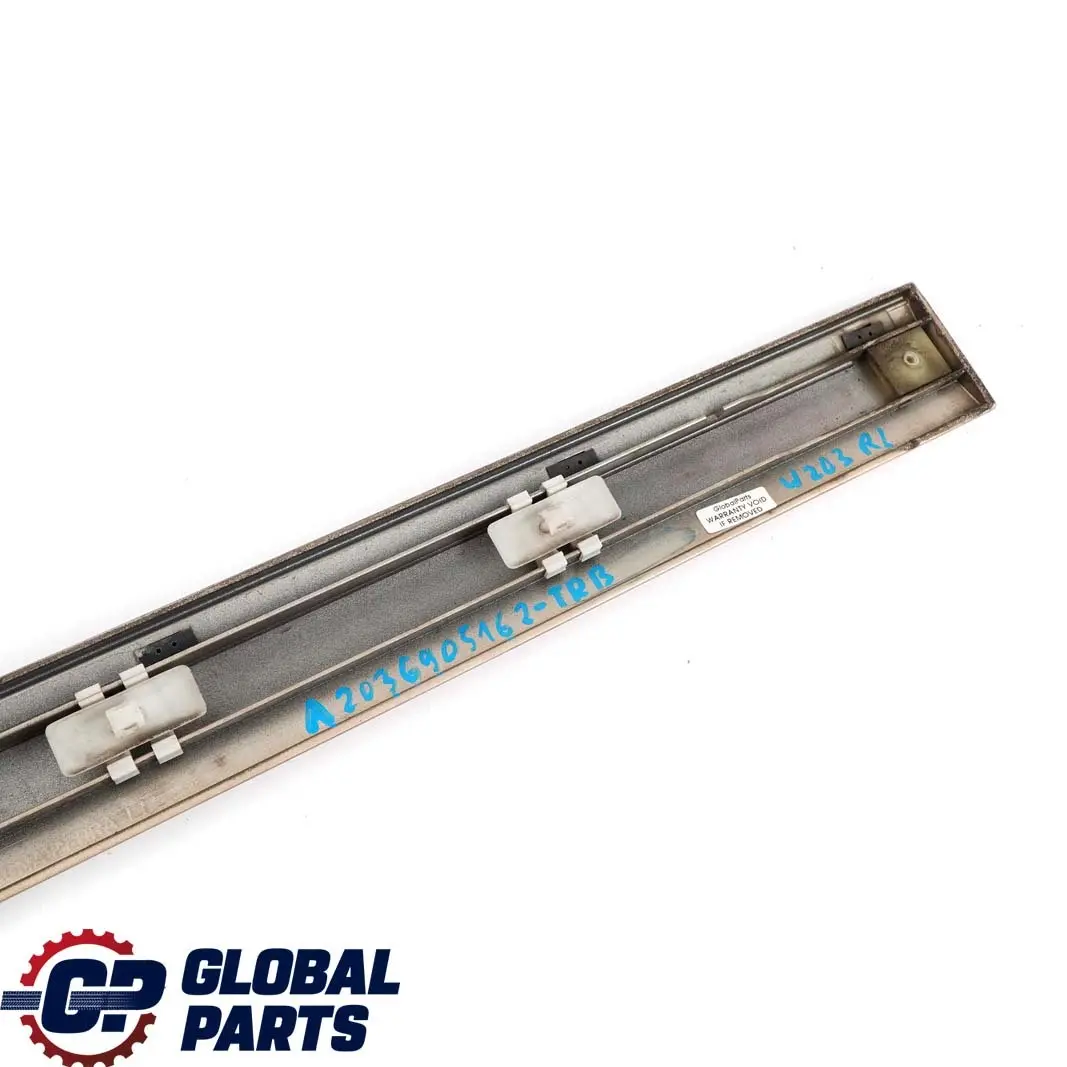 Banda De moldura De puerta trasera izquierda Travertine Beige 693 para Mercedes W203 con número de pieza A2036905162 Mercedes W203 Banda De moldura De puerta trasera izquierda Travertine Beige 693 - SKU A2036905162-TRB - Número de pieza A2036905162